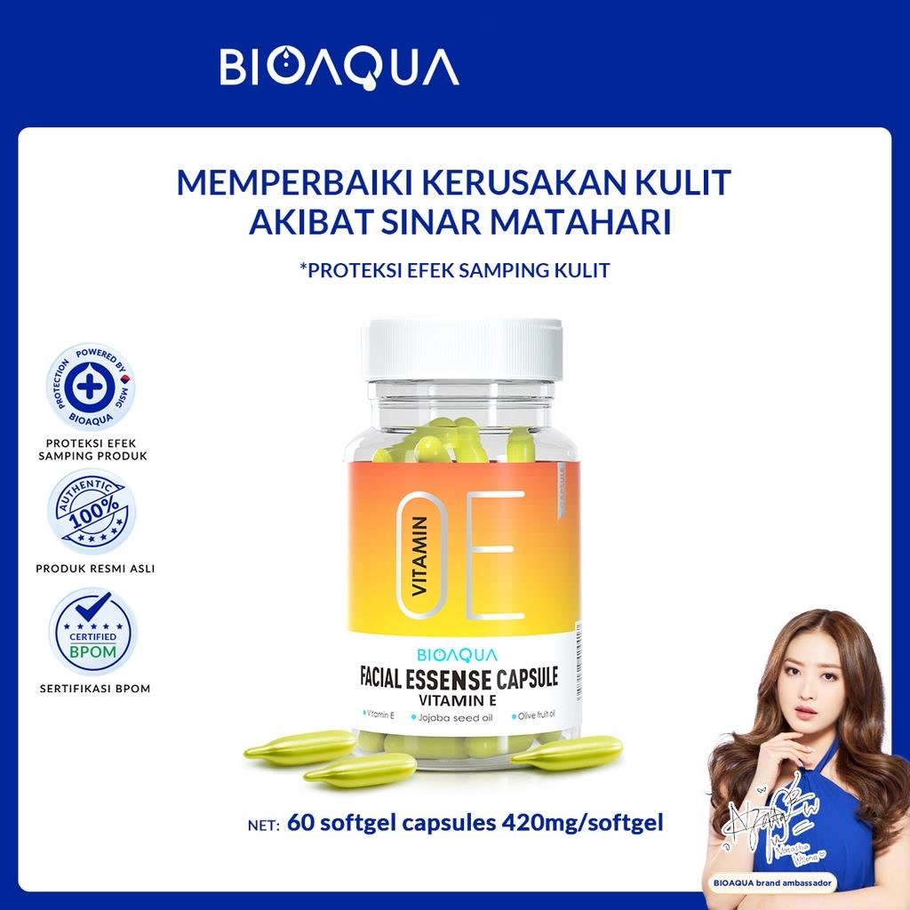 ★ BB ★ BIOAQUA Facial Essence Capsule Vitamine E 1 x 60Caps - Serum Wajah Vitamin E Facial Essence Moisturizing Anti-aging Serum - Repair Skin