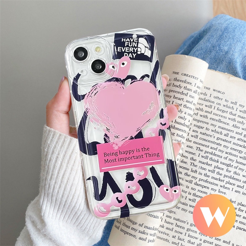 Trendy Comme des Garcons Case Redmi 10A 9A A1 10 9T 9C NFC Redmi Note 11 11s 9 10s 10 Note11 Note9 Note10 Note10s Lembut Tpu Bening Airbag Shockproof Love Heart Cover