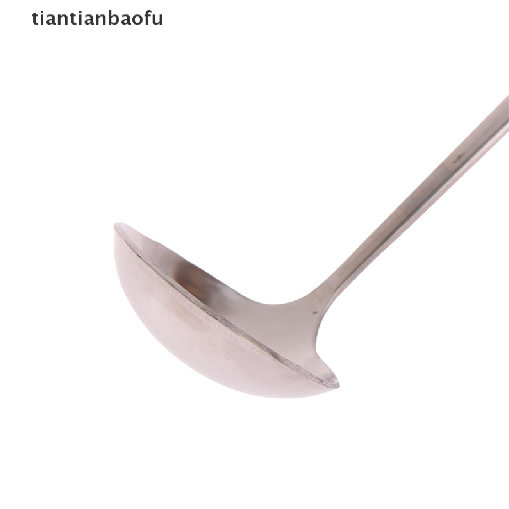 [tiantianbaofu] 1pc Stainless Steel Gagang Panjang Sendok Aduk Es Krim Dessert Scoop Flatware Butik