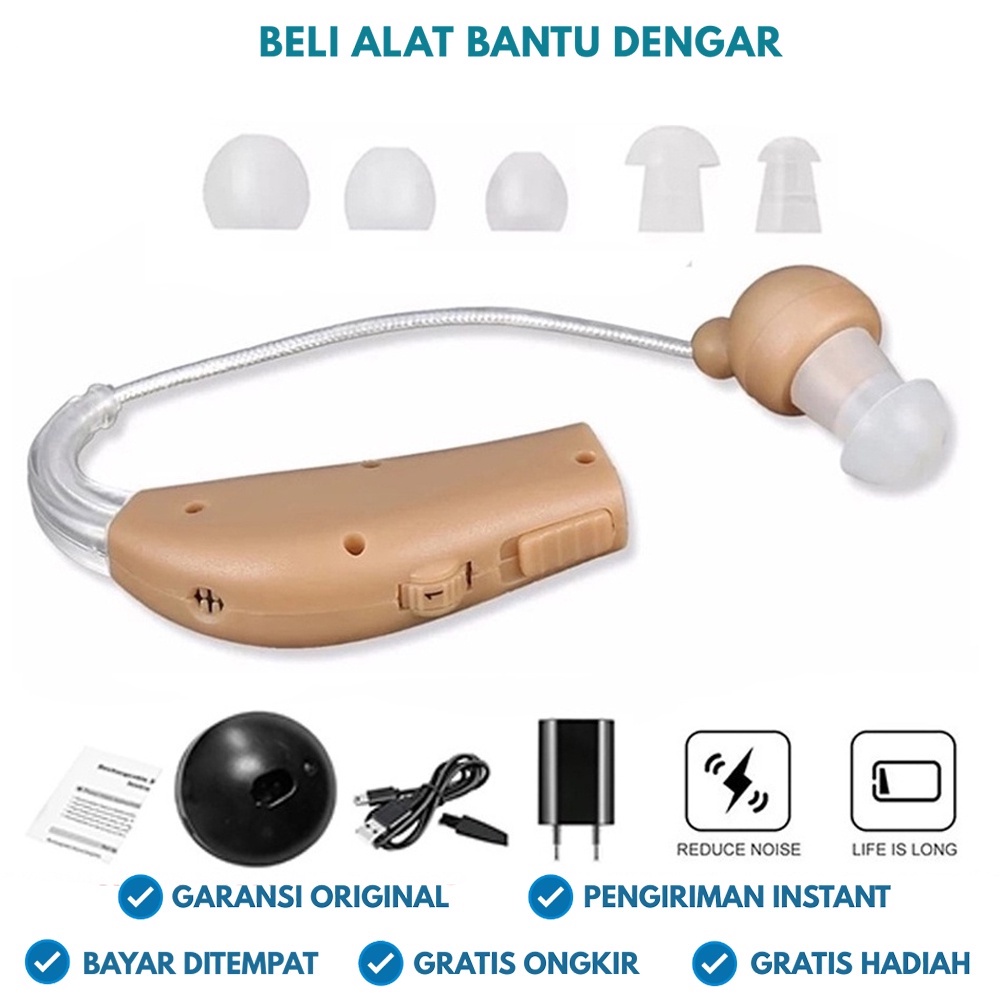 Alat Bantu Dengar Pendengar Pendengaran Telinga Orang Tua Hearing Aid Wireless Tanpa Kabel