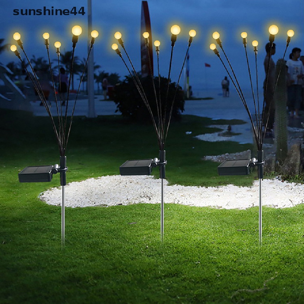 Sunshine Solar LED Outdoor Light Taman Hias Rumput Lanskap Lampu Lantai Firefly Lamp ID