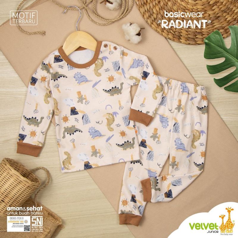 Setelan Piyama Pajamas Panjang Velvet Junior Anak 2-9 Tahun Termurah By Mallpompaasi