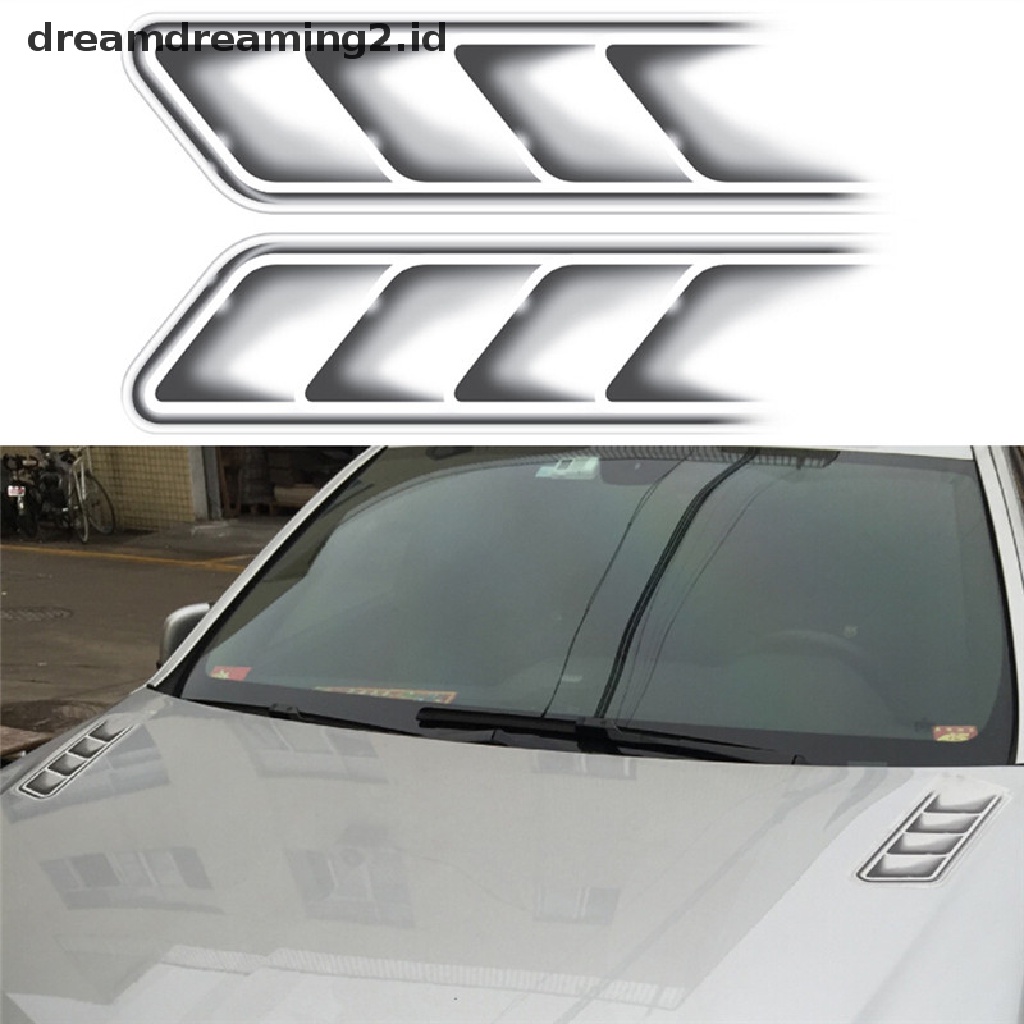 (hot) Stiker Insang Hiu Anti Air Mobil Auto Sticker Ventilasi Mobil Air Flow Fender Dekor//