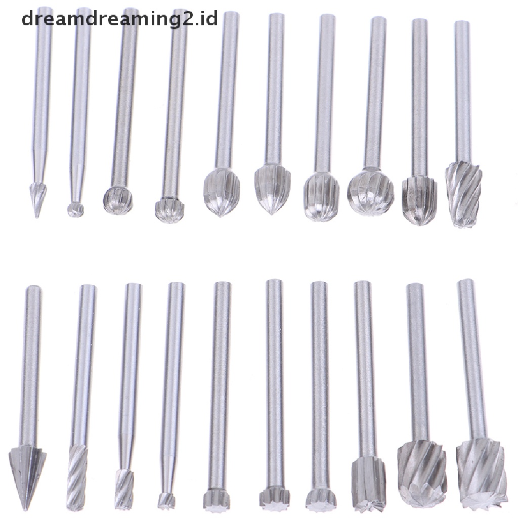 (hot) 20pcs Tungsten Carbide Rotary Point Burr Die Grinder Shank Set3 * 40mm//