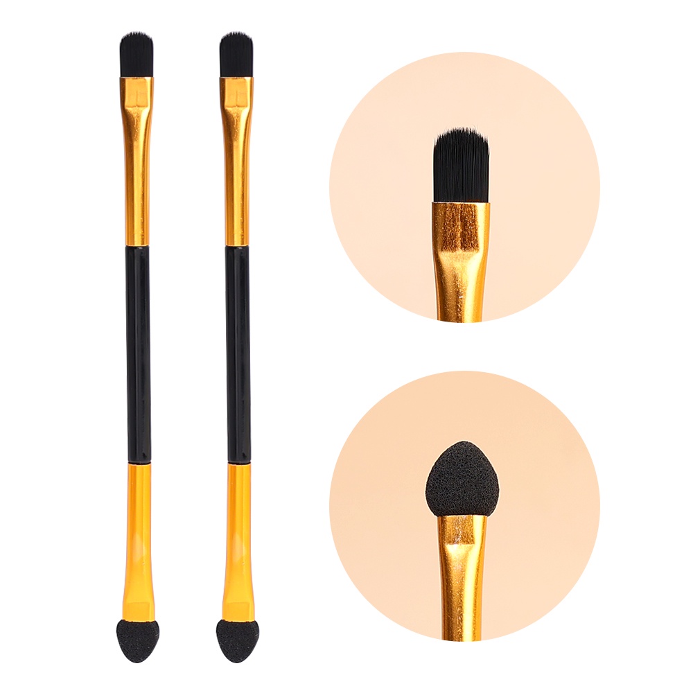 Classic Double Head Eye Shadow Brush/Flat Head Small Size Detail Makeup Eyeliner Brushes