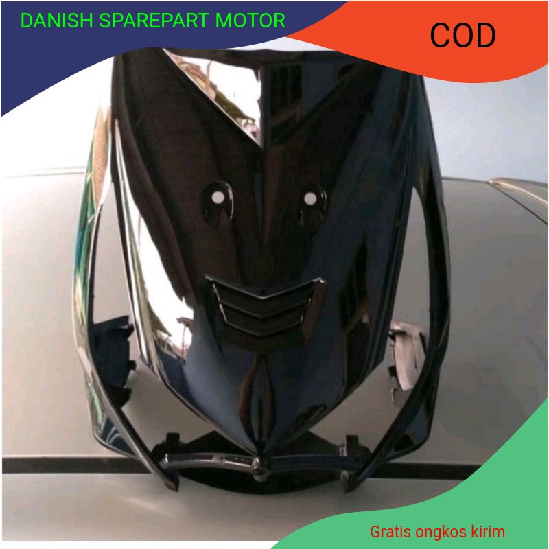 cover body depan honda beat karbu hitam bodi depan beat karbu tameng beat karbu