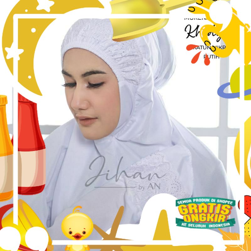 Mukena Siti Khadijah ORIGINAL/ Mukena Khadijah, Mukena terusan dewasa, mukena lajuran/ Trendy Love