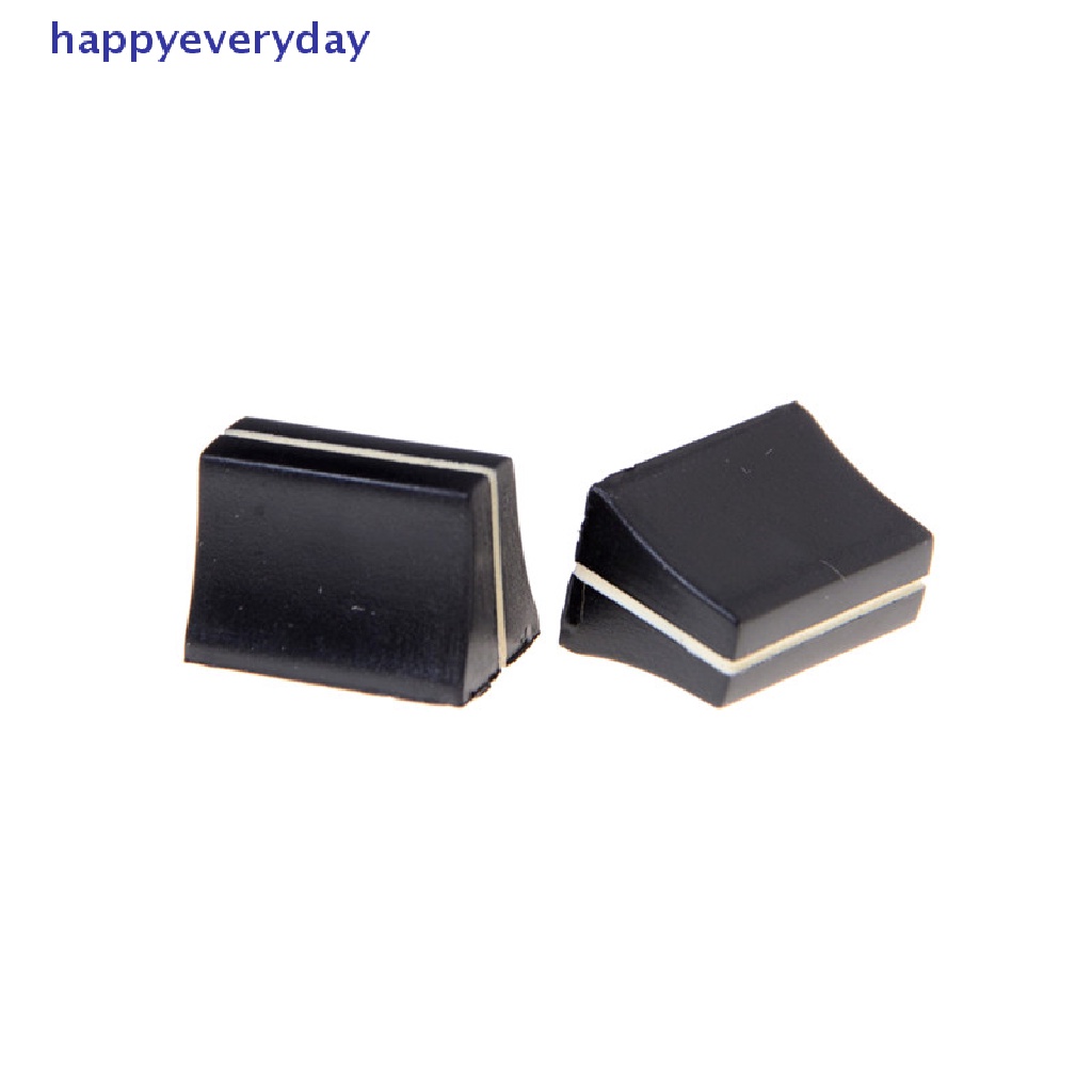 [happy] Potensiometer Slide 10x Hitam Mixer Fader Knob 19mmLx12mmW Untuk Shaft 4mm [ID]