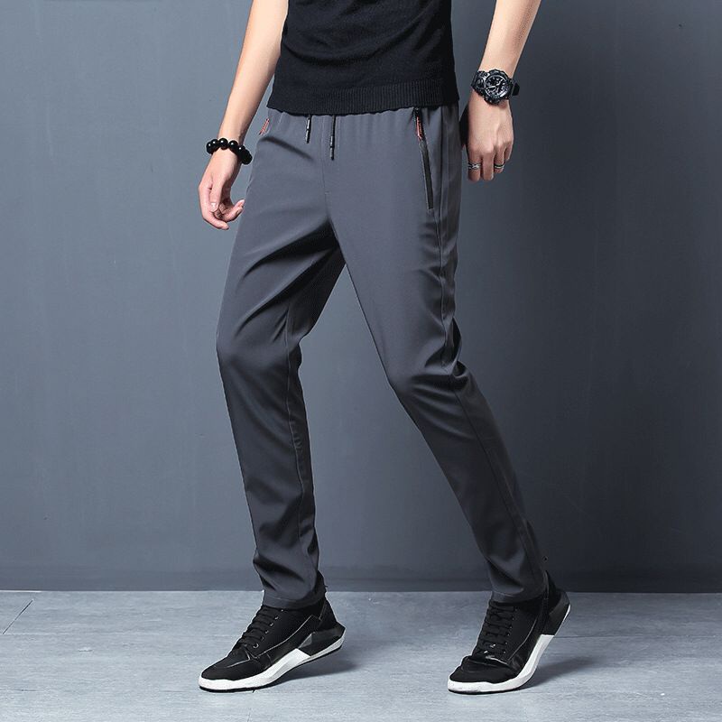 SHOEGALLERY TG1696 Celana Panjang Skinny Pria Polos Import Celana Olahraga Stretch Simple