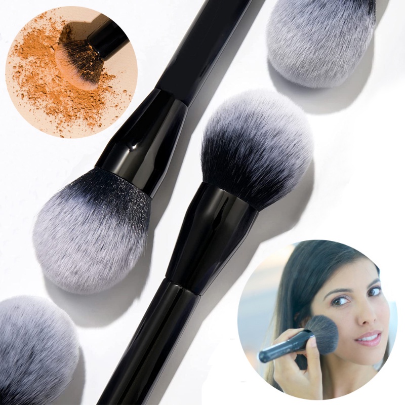 1pc Hitam Single Besar Longgar Bubuk Makeup Brushes Flat Top Foundation Brush Face Blush Contour Brush Makeup Alat