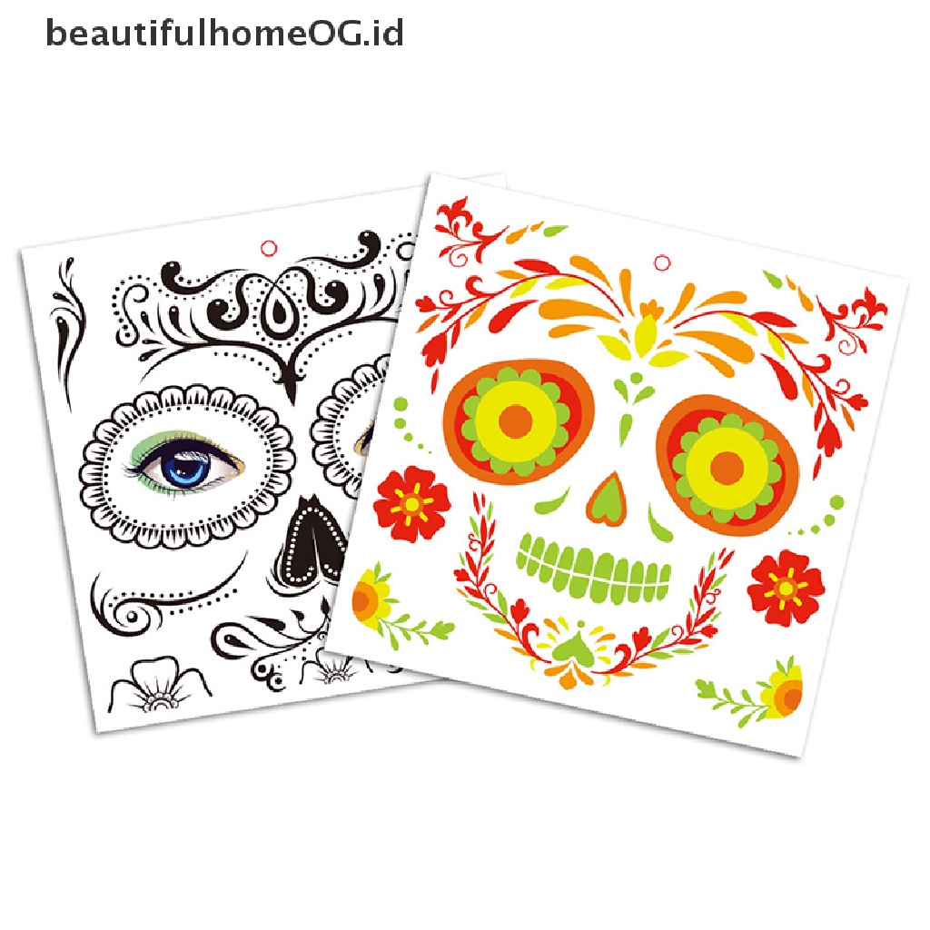 // Kecantikan// 5Pcs Temporary Womens Face Tattoo Art Visage Makeup Stiker Sexy Tatoo Stickers **