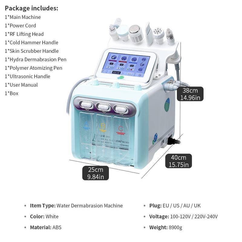 Aqua Peel Hydrogen Oxygen Dermabrasion Hydra Skin Scrubber Ultrasound Rf Setrika Wajah Dingin