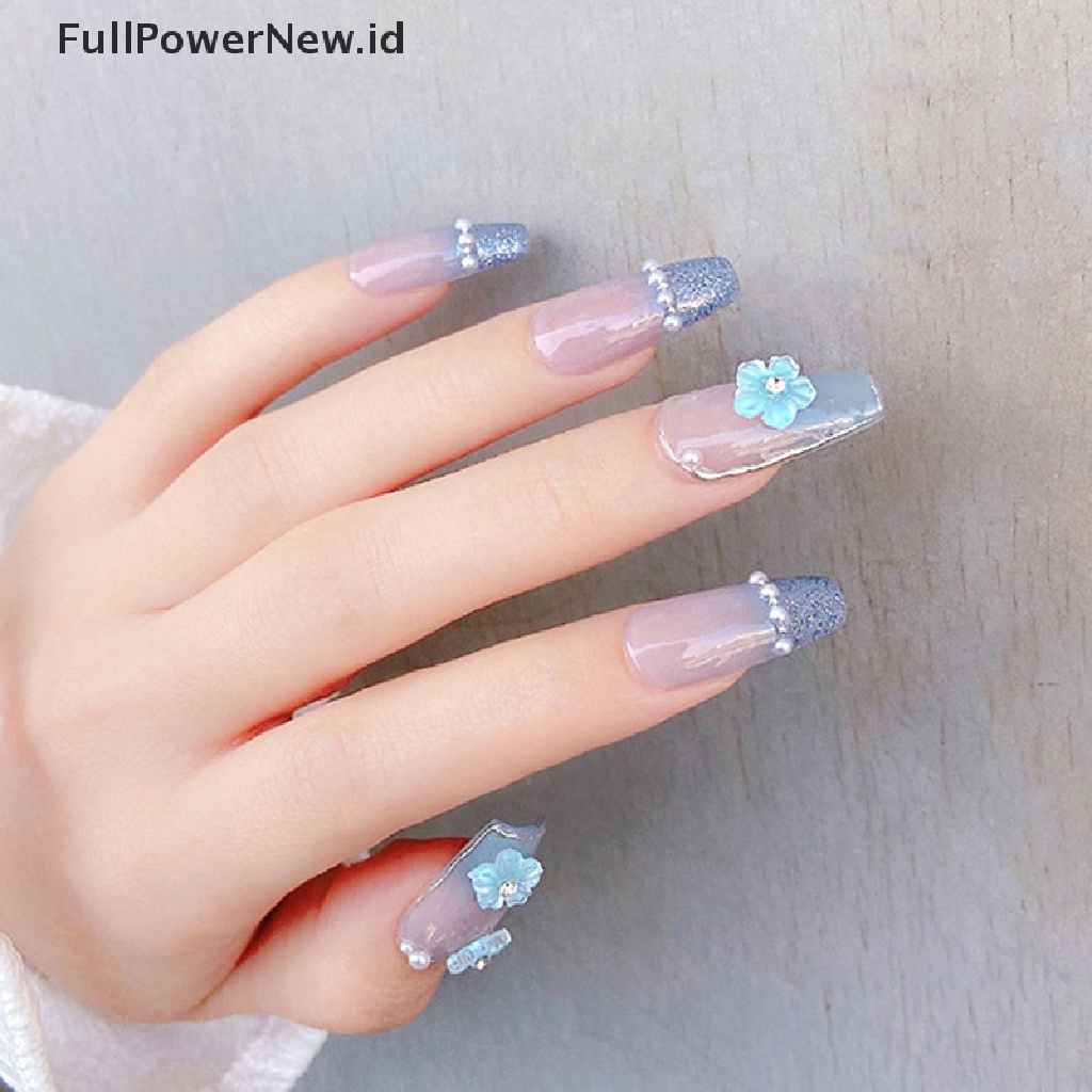 Power 30Pcs Resin Kristal 3D Bunga Nail Art Dekorasi Lucu Ukuran Campur Manicure ID