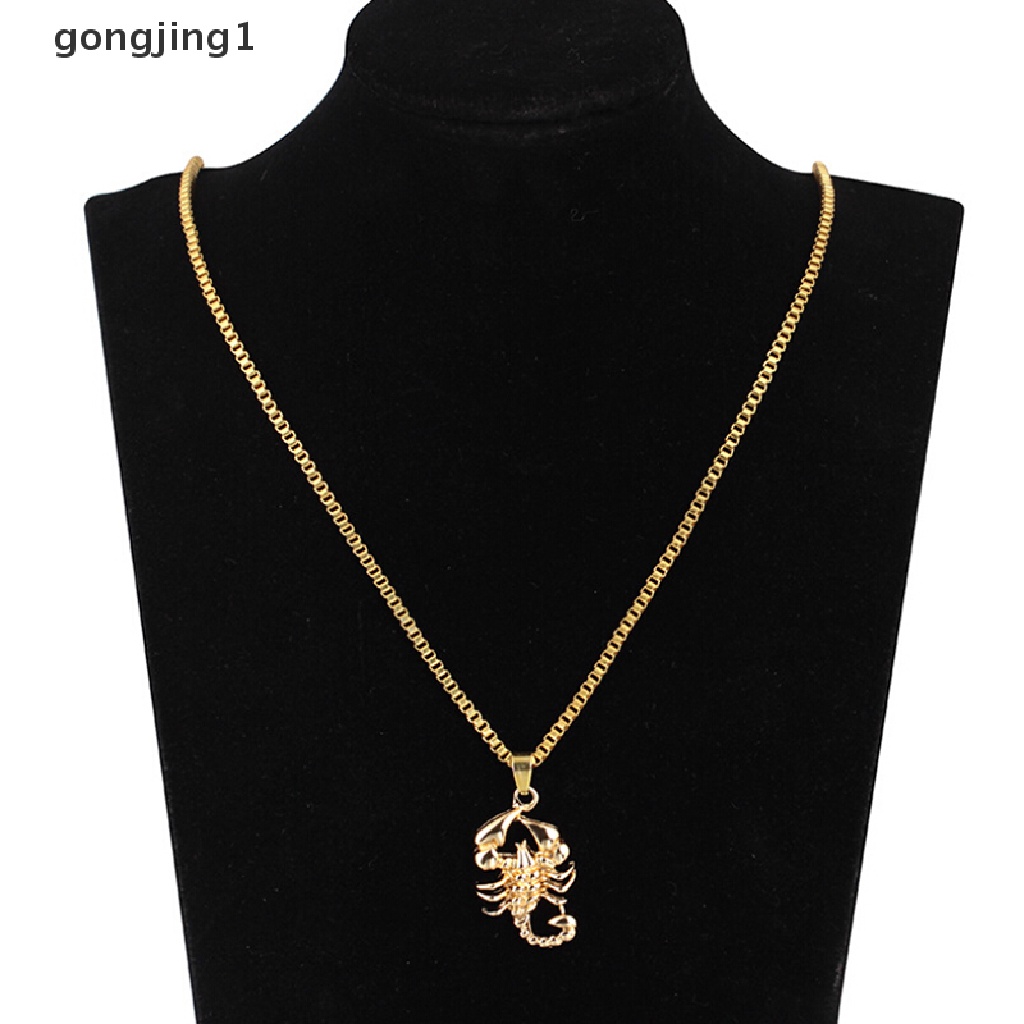 Ggg Fashion Hip Hop Pria Scorpio Rantai Panjang Sweater Kalung Punk Rock Perhiasan Hadiah ID