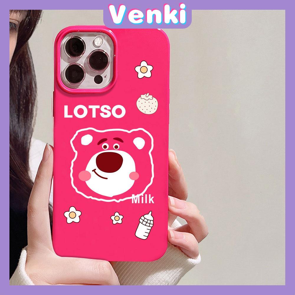 Case for iPhone 11 Soft TPU Glossy Rose Red Candy Case Cute Cartoon Bear Camera Protection Shockproof For iPhone 14 13 12 11 Pro Max 7 8 Plus X XR