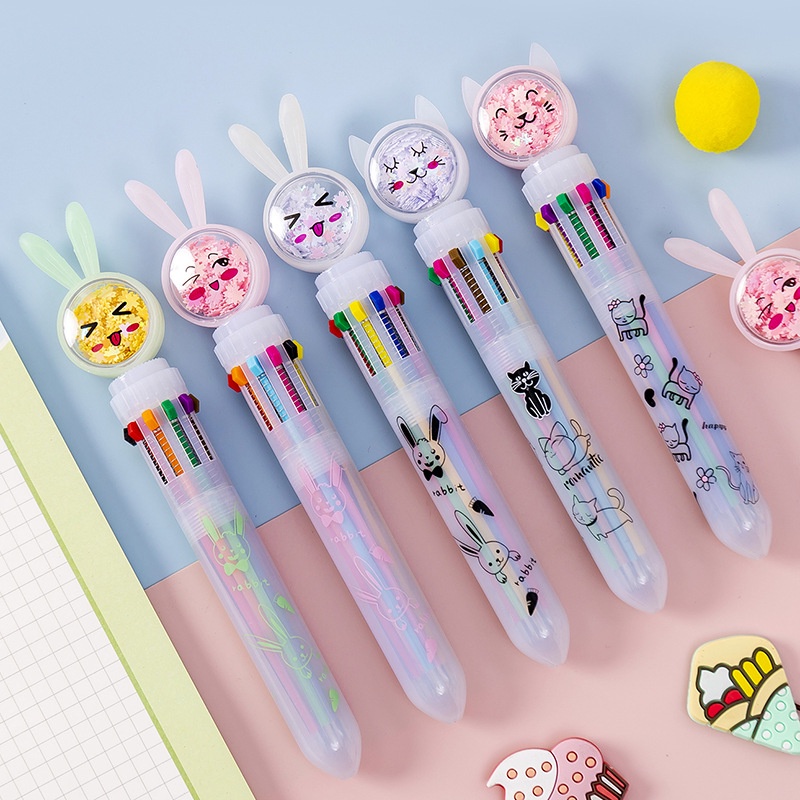 RRNS 200 Pulpen 10 Warna Bermotif Lucu Bulpen Anak-Anak