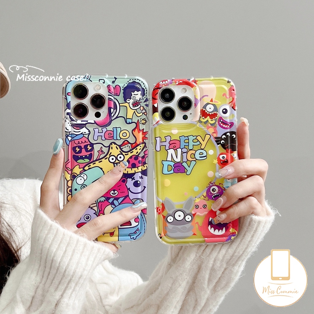 Casing Redmi Note 11s 11 10 10s 9 Note10 Note8 9 Redmi 12C 10C 9 A1 10A 9A 10 9T 9C NFC POCO F4 Kartun Toy Story Cute Little Monster Case Airbag Shockproof Soft Tpu Cover