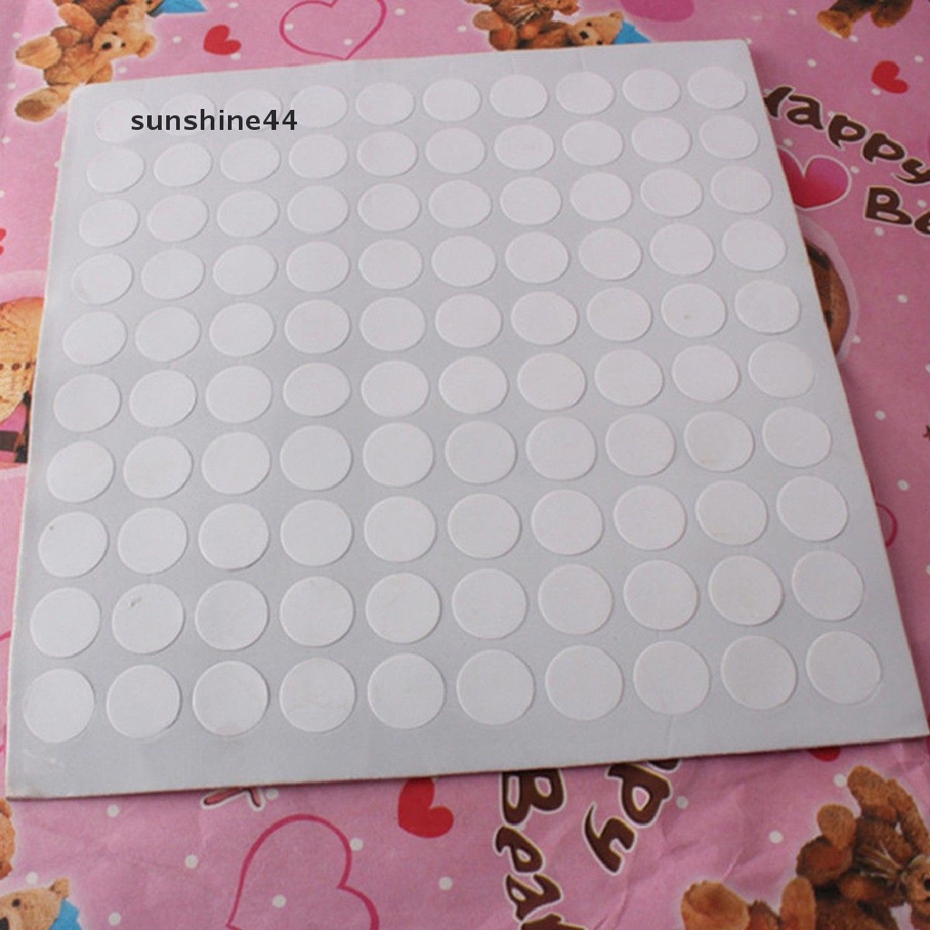 Sunshine 100PCS Perekat Amplop Membuat Stiker Sumbu Sticky Dots Stickum Balon ID