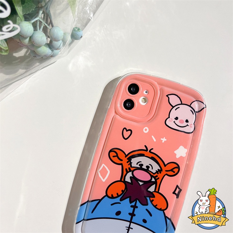 Redmi 12C A1 A1+ 10C 10A 10 9A 9C 9T Redmi Note 11 11s 10 10s 9 9s Pro Xiaomi 11 Lite Poco X3 Pro NFC Pooh Bear Pasangan Casing Ponsel Sabun Airbag Tebal Anti-shock Case Pelindung Silikon