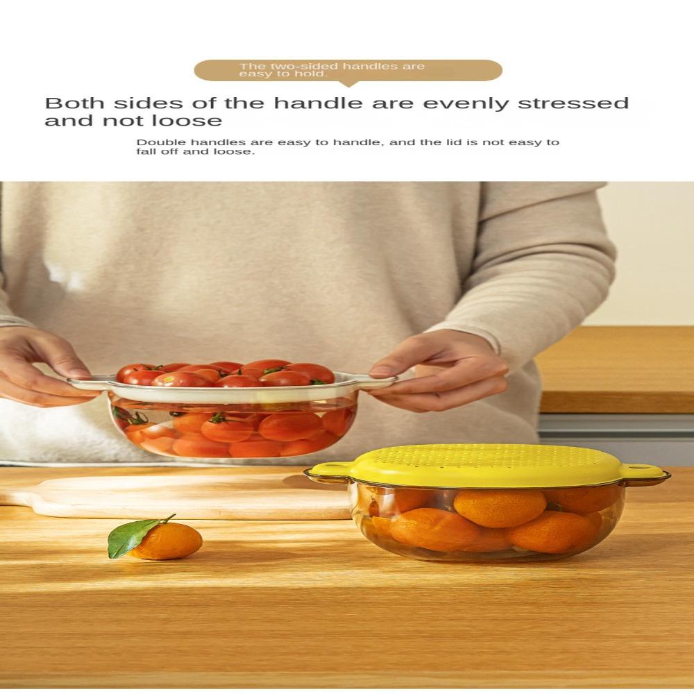 R-FLOWER Garlic Fresh-keeping Box Rumah Tangga Kulkas Freezer Organizers Baskom Cuci Sayur Sealing Kotak Penyimpanan Makanan Kotak Sayur Dengan Penutup