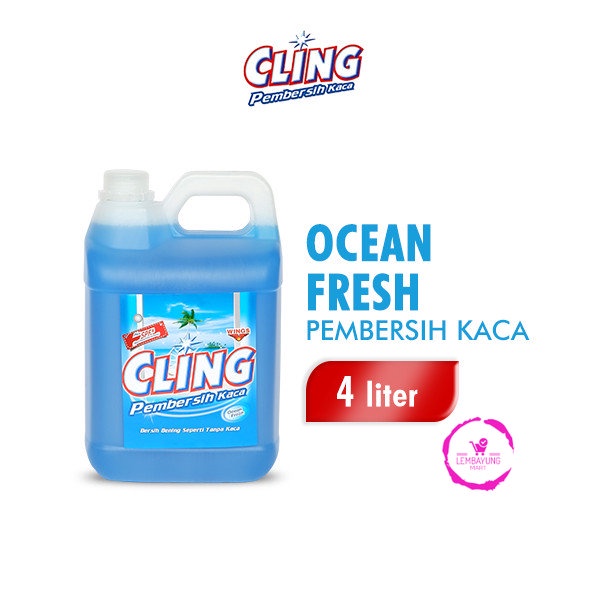 Cling Pembersih Kaca Biru Jerigen 4 liter