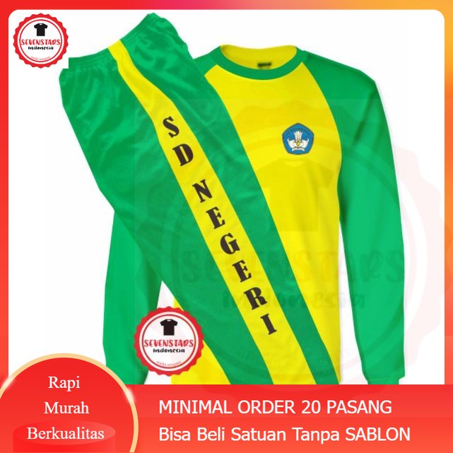 Stelan Baju Training Olahraga anak SD bahan KATUN - ADIDAS