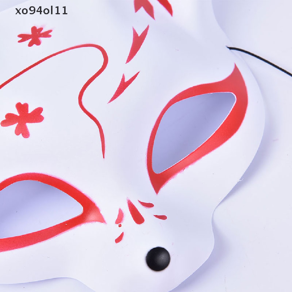 Xo Jepang Halloween Cosplay Rubah Topeng Pesta Setengah Wajah Tangan Dicat Kitsune OL