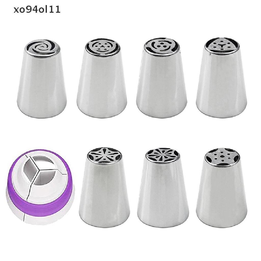 Xo 7/11Pcs/Set Spuit Piping Icing Tulip Rusia Alat Kue Stainless OL