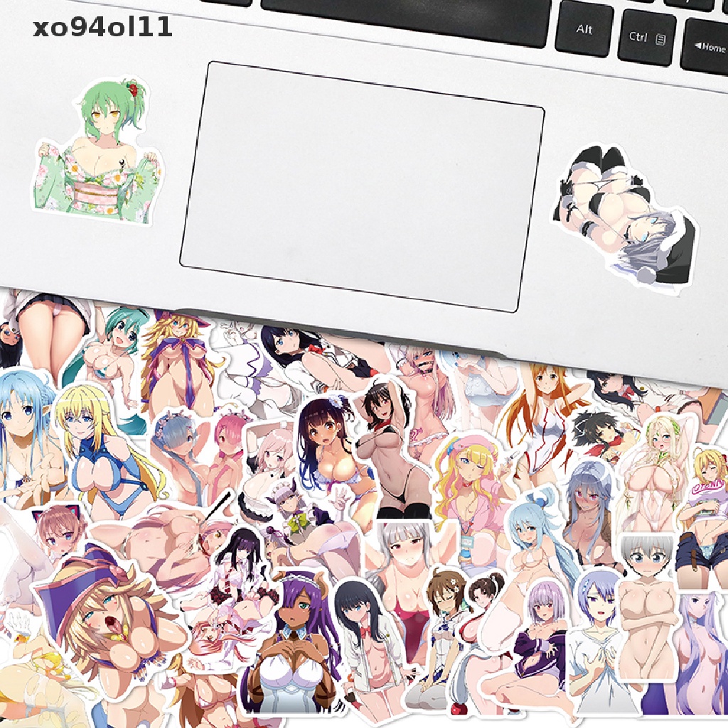 Xo 50Pcs Anime Gadis Seksi Stiker Laptop Gitar Bagasi Skateboard Phone Sticker OL