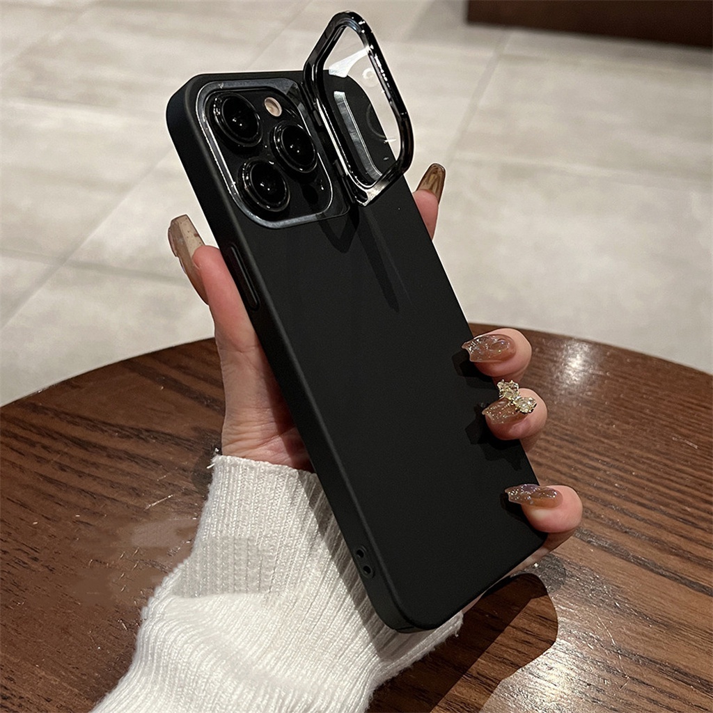 Kamera Pelindung Lensa case iPhone 14 Pro Max14 Plus case Iphone12 13 Pro Max Dengan stand, Injeksi Bahan Bakar Yang Mewah shockproof Pelindung hard back cover