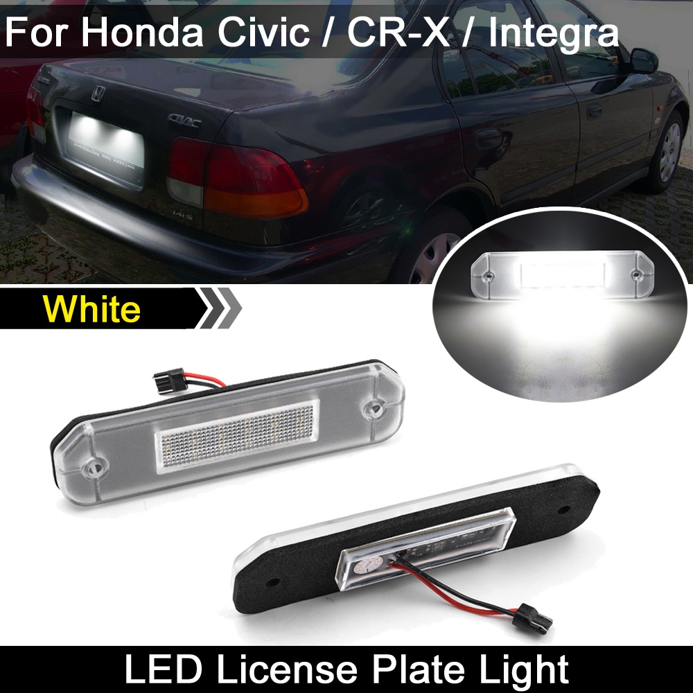 2pcs Lampu Plat Nomor Plat LED Putih Lampu Untuk Honda Civic EJ EG EK EK3 CR-X Integra Belakang