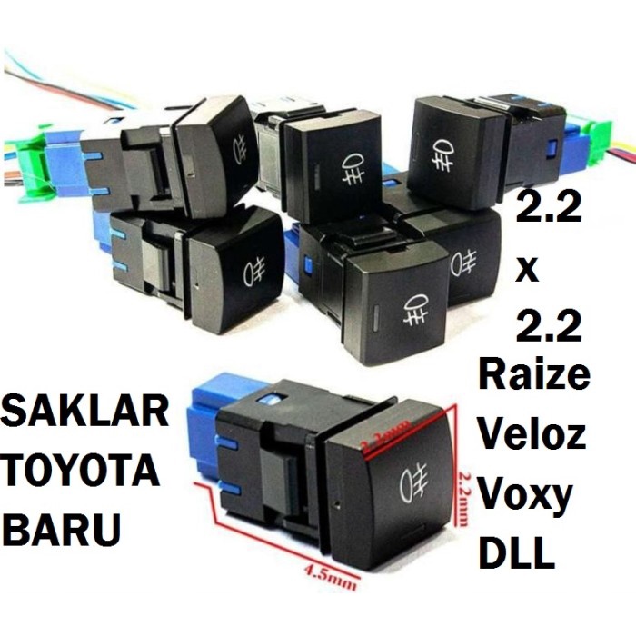 Saklar Foglamp Switch Lampu Kabut Toyota Raize avanza veloz Zenix 2021 projie innova baru