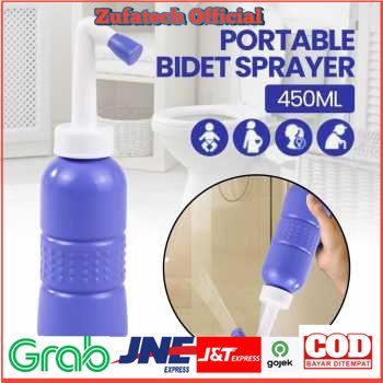 Blessmen Semprotan Cebok Toilet Portable Travel Bidet Sprayer 450ML - Blue - 7RHX0ZBL