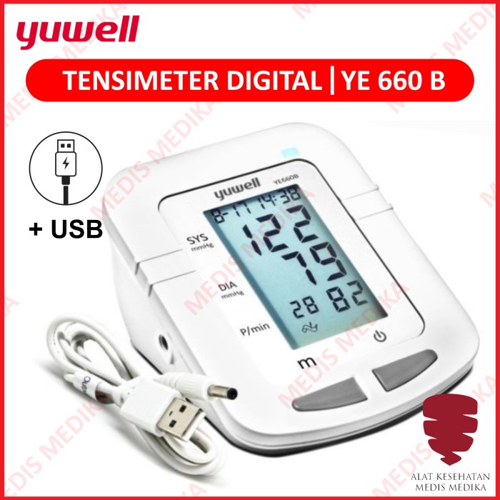 Yuwell YE660B Tensimeter Digital Intellisense Alat Cek Ukur Test Tes Tekanan Darah Tensi Meter YE 660 B