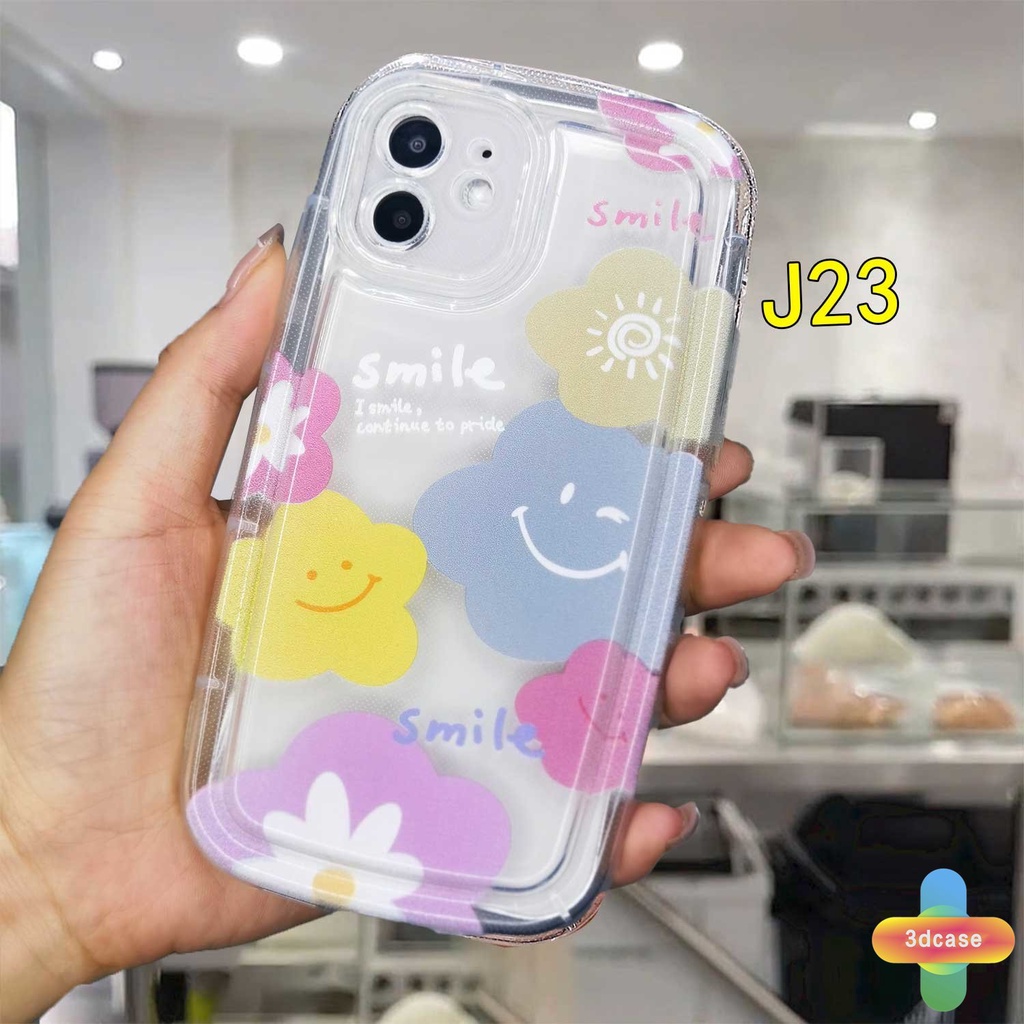 Casing Samsung A22 A03S A50 A32 A14 A13 A23 A52 A12 A03 A04 A04S A02S A20 A50S A30S A52S A30 M12 M22 M32 A125 A14 LTE A13 Lie A037F F12 M04 M10S M02S A025 A205 A305 F02S Y22S Y20I Y12S Y17 Y15 Y15S Colourful Smile Flower Camera Lens Protection Soap Case