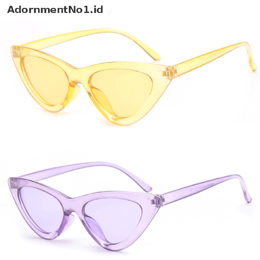 [AdornmentNo1] Retro Mata Kucing Dewasa Kacamata Segitiga Vintage Lucu Sexy Wanita Sunglasses [ID]