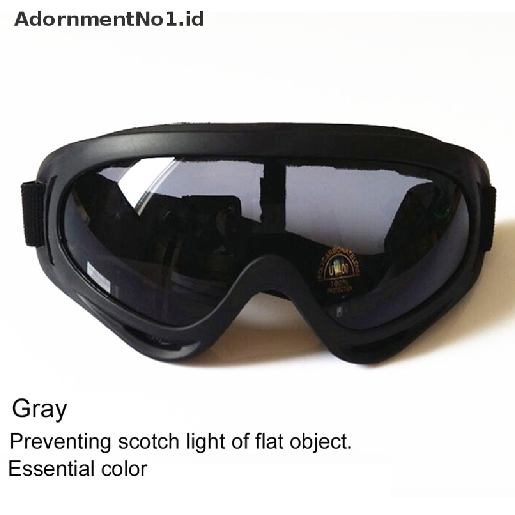 [AdornmentNo1] Perlindungan UV Kacamata Motor Tahan Angin Bersepeda Motor Trail ATV Kacamata Eyewear [ID]