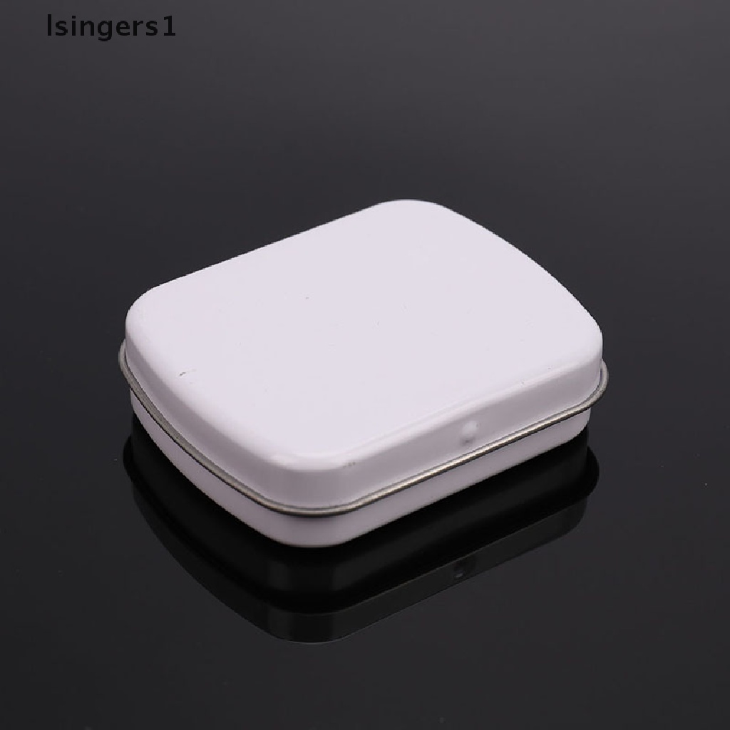 [lsingers1] Survival Kit Case Kotak Penyimpanan Flip Kecil Kosong Metal Silver Hitam Untuk Butik Permen Kunci