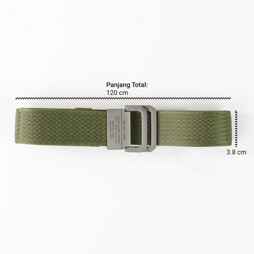 Rhodey Craftman Sabuk Ikat Pinggang Pria Canvas Buckle Belt