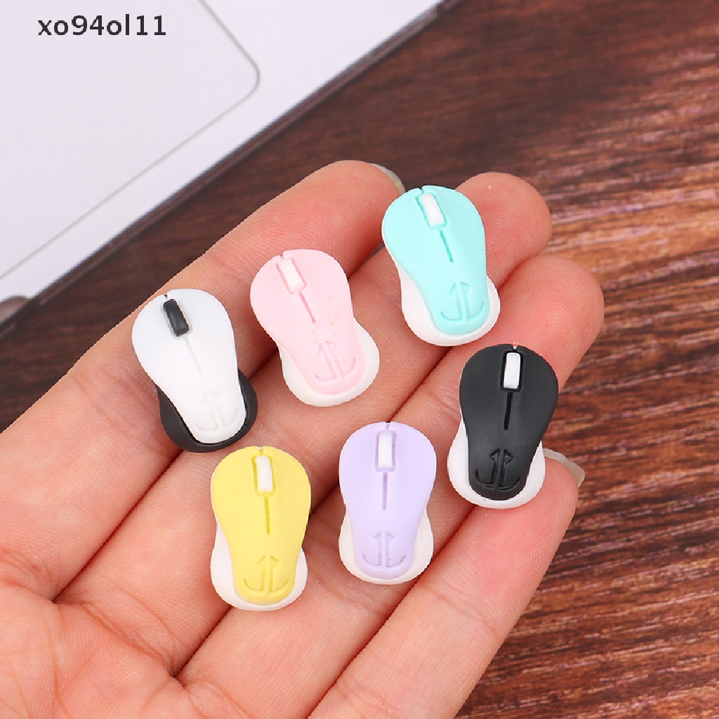 Xo 5PCS 1: 12 Simulasi Rumah Boneka Macaron Model Tikus Mini DIY Aksesoris Mainan Anak OL