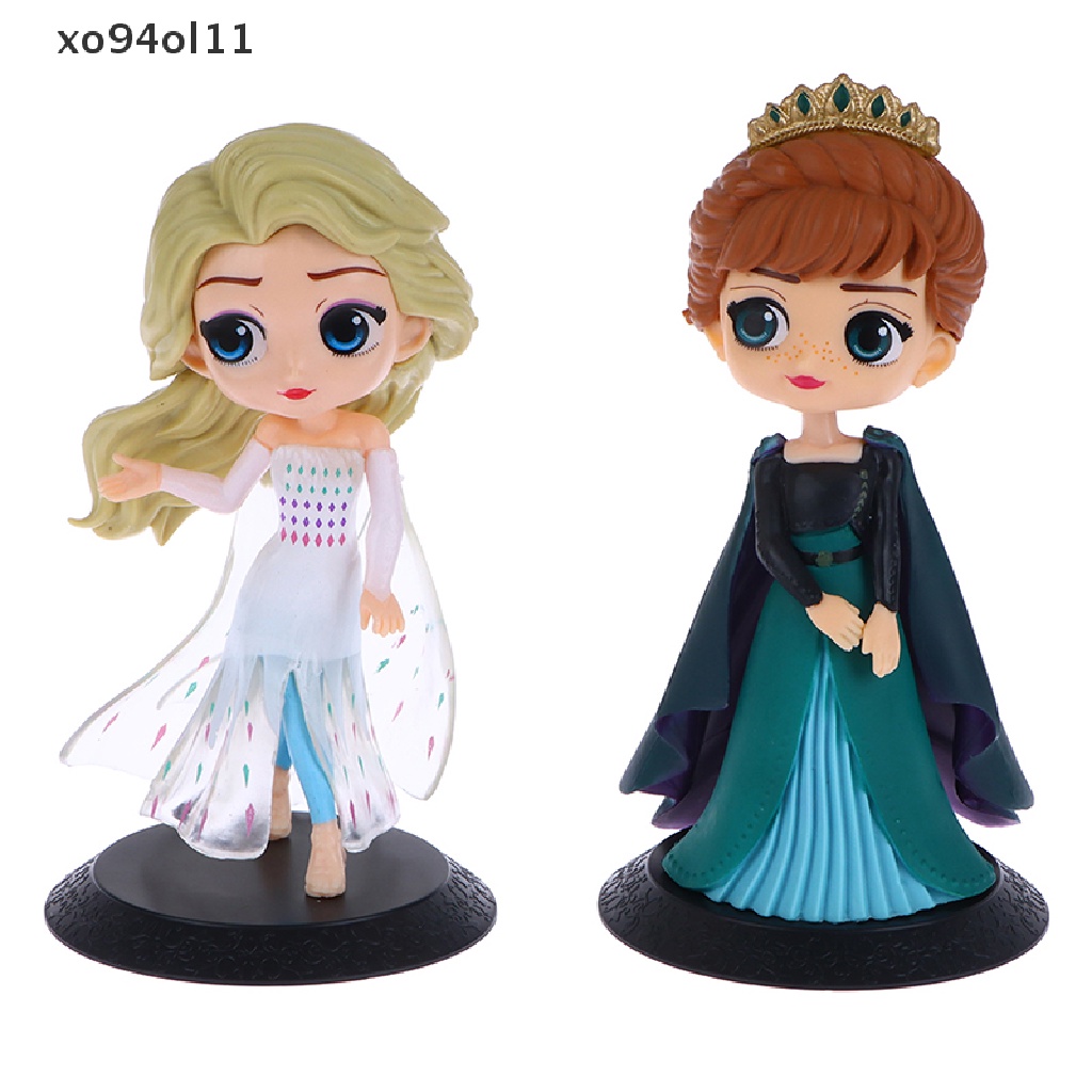 Xo 1Pc Disney New Q Posket Frozen Queen Princess Elsa Anna Figure Model Mainan Boneka OL