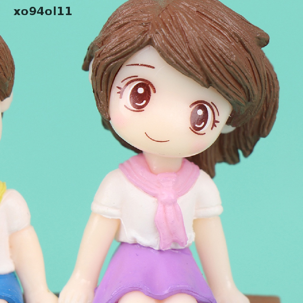Xo Bangku Mini Pasangan Boneka Fairy Garden Miniatur Dekorasi Rumah Boneka Action Figure OL