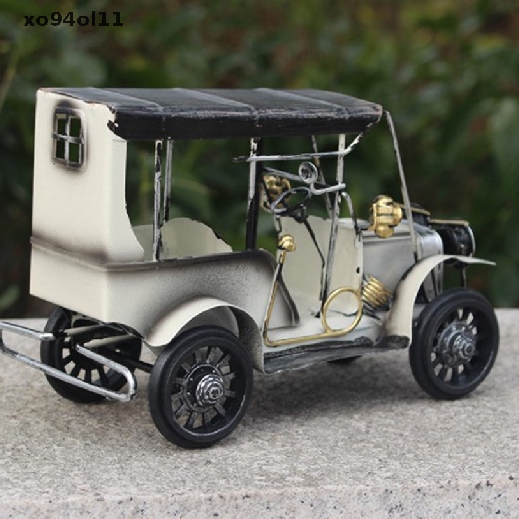 Xo Vintage Iron Art Old Model Mobil Craft Desktop Ornamen Koleksi Mainan Anak Hadiah OL