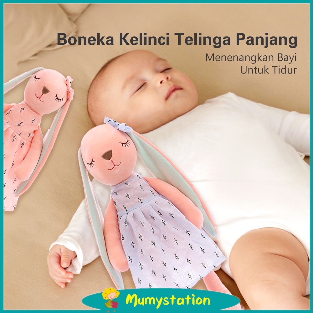 Mumystation Boneka Kelinci Telinga Panjang Tarik 35cm Rabbit Doll Plush Toy Viral