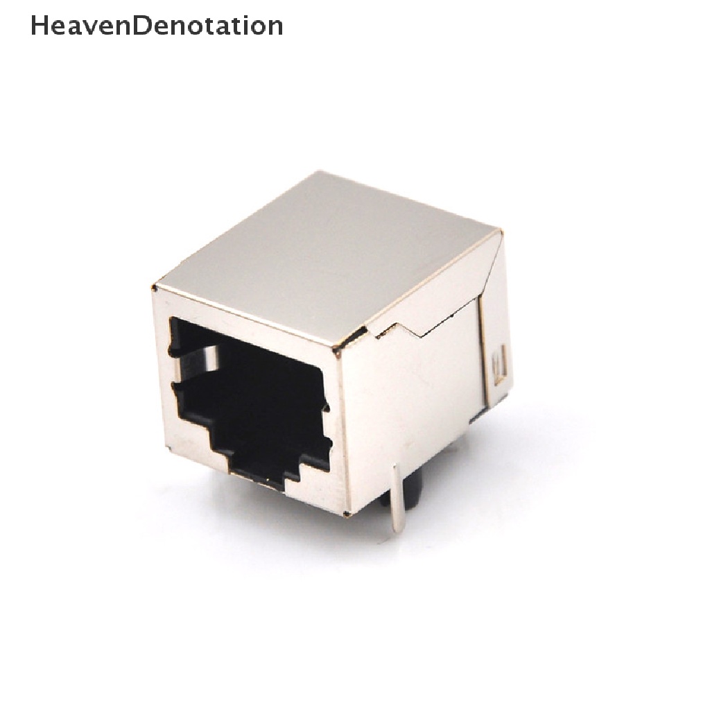 [HeavenDenotation] 10pcs/set RJ45 Network Ethernet 8P 8C Female Socket Konektor 8Pin PCB Mount Qulity Tinggi HDV