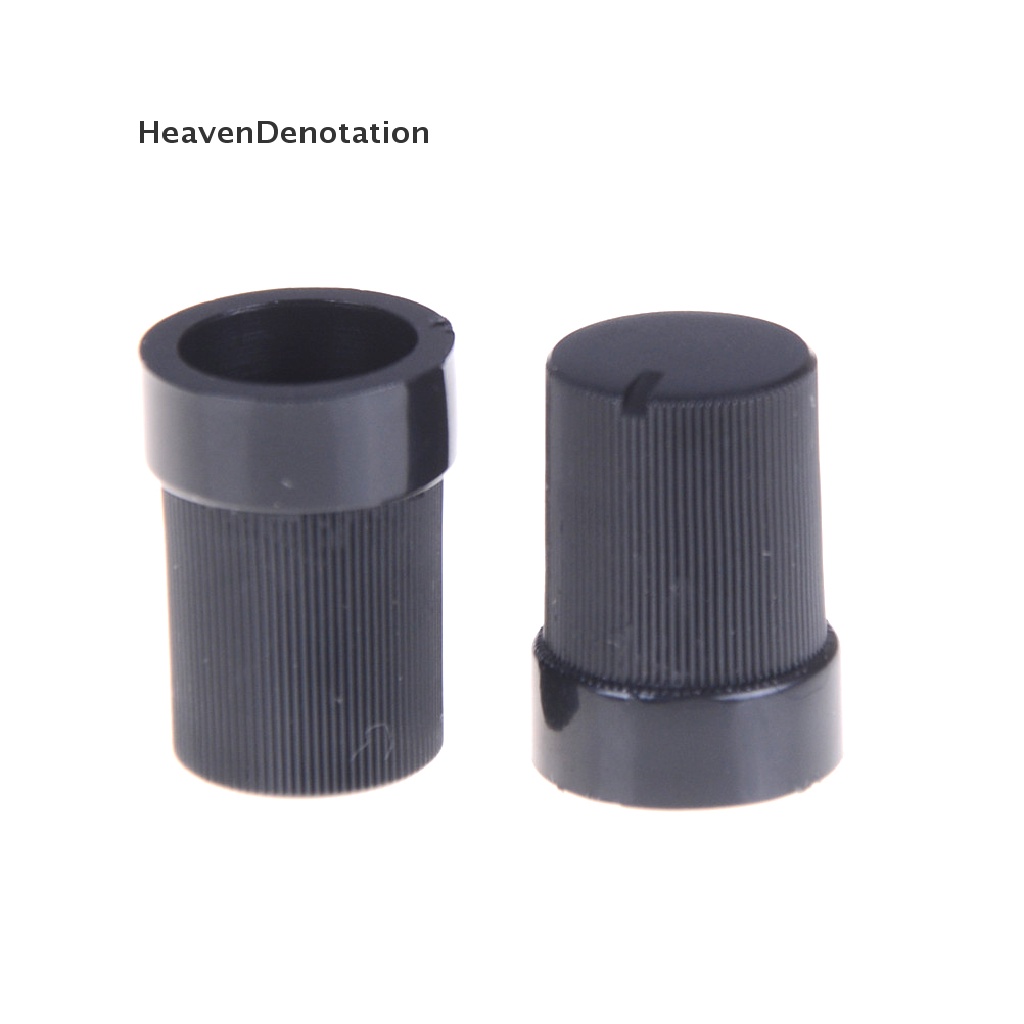 [HeavenDenotation] 10pcs Hitam Plastik Potensiometer Rotary Control Knobs Caps Untuk 6mm Dia Shaft HDV