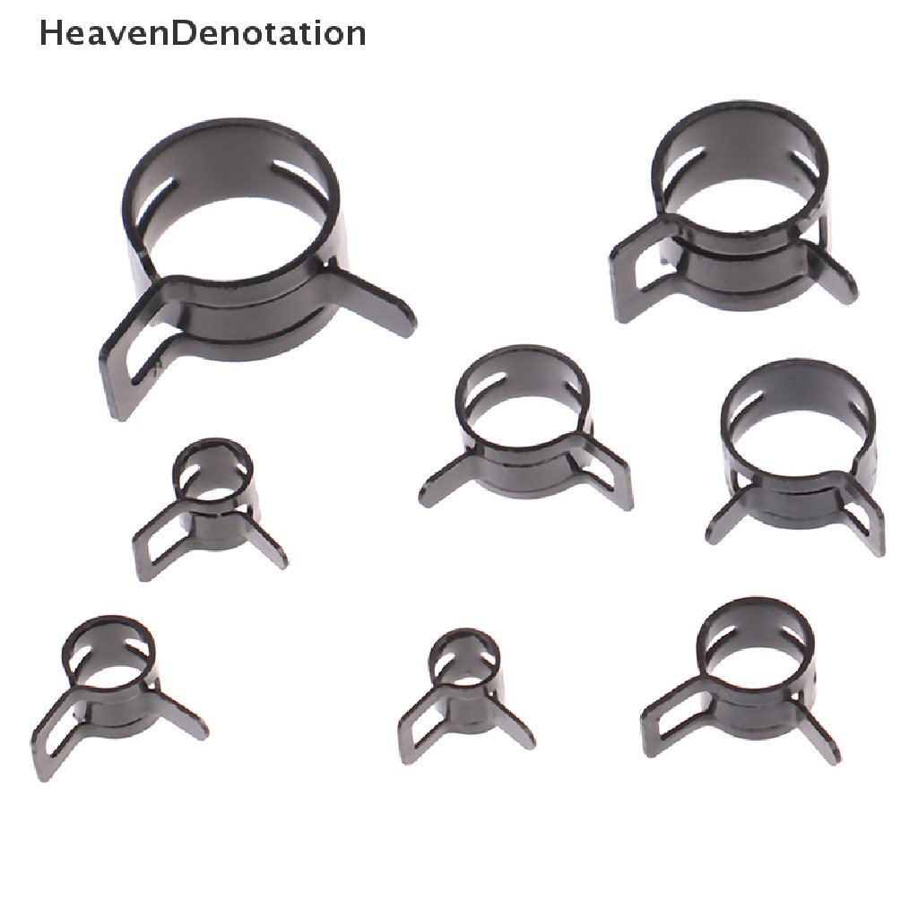 [HeavenDenotation] 10pcs Klem Selang Saluran Selang Bakar Pipa Air Clamp Hoops Air Tube Pengikat Spring Clips Diameter 6mm 7mm 8mm 10mm 12mm 14mm 16mm 20mm HDV