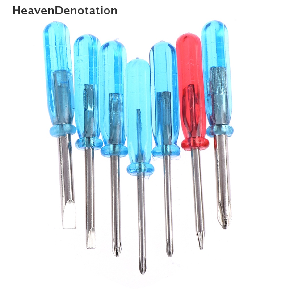 [HeavenDenotation] 7pcs/set Biru 45mm x 3mm Obeng Salib Kecil mini set Alat Perbaikan  Hdv