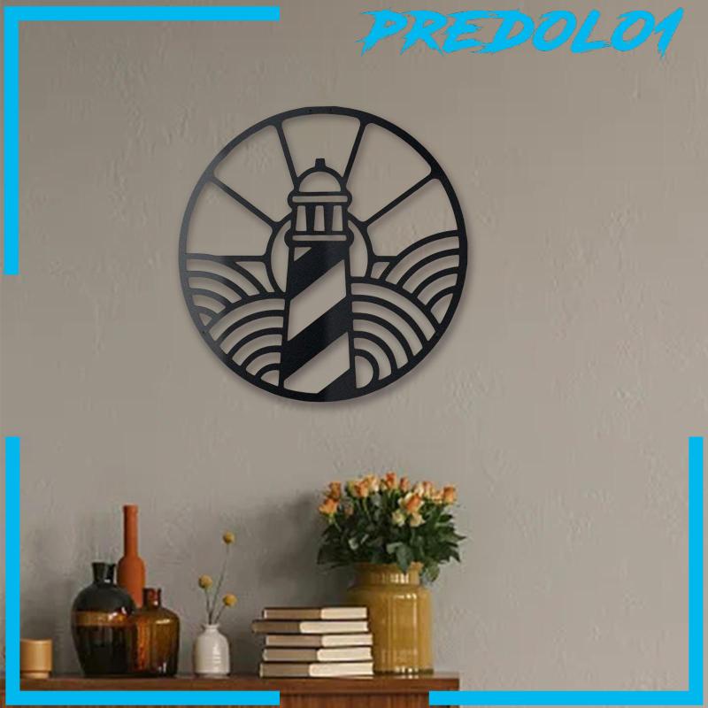 [Predolo1] Liontin Mercusuar Patung Dinding Bahan Metal Untuk Dapur Farmhouse Outdoor