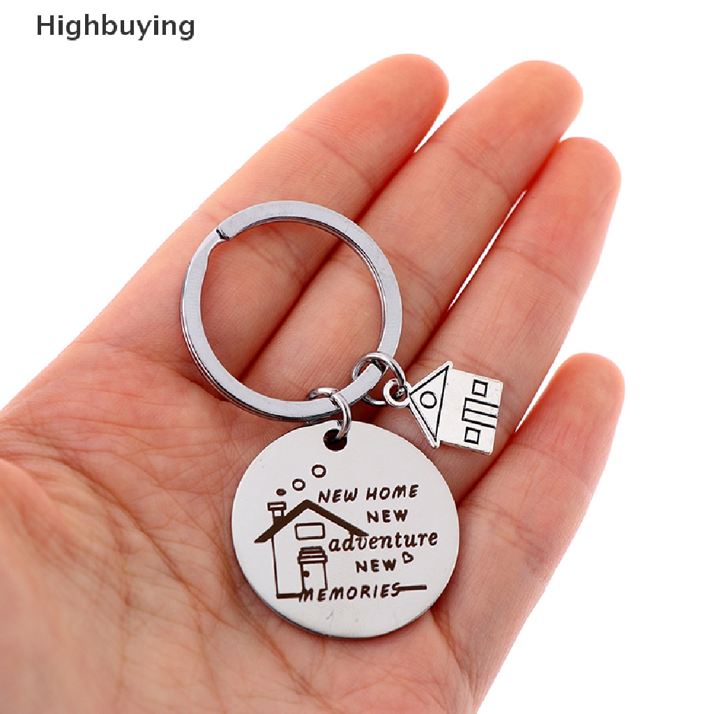 Hbid New Home New Adventures Gantungan Kunci Stainless Liontin Keyring Hadiah Pindah Rumah Glory